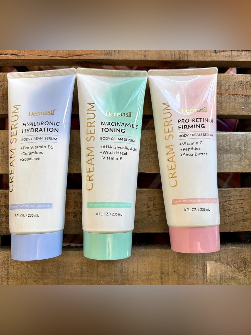Dermasil Cream Serum Body Cream Serum 3-Piece Set